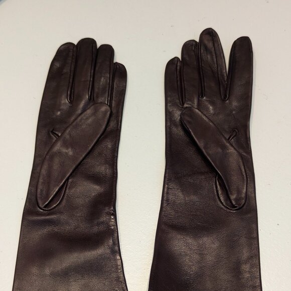 100% Italian Leather Gloves Long - Picture 3 of 6